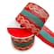 3.5" x 15ft. Red & Green with Gold Scroll Wired Ribbon by Celebrate It®